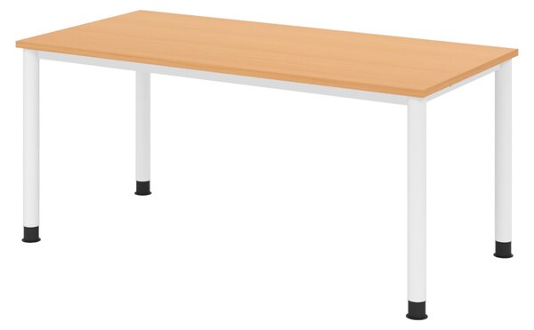 Scrivania bümö Serie H - Finitura: faggio, Dimensioni: 160 x 80 cm, Struttura: bianco
