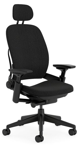 Sedia da ufficio ergonomica con poggiatesta, regolabile in altezza, colore nero