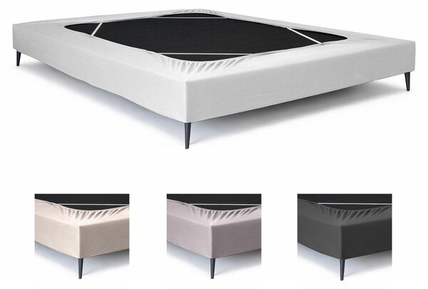 Copriletto elasticizzato - Boxspring - Elastico - Regolabile - 180 x 200 cm - Bianco