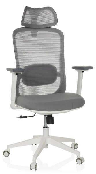 Sedia da ufficio MIKEO G, rivestita in tessuto/tessuto a rete, colore grigio