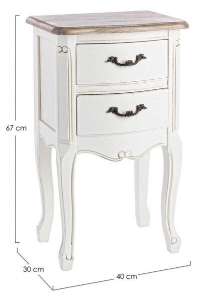 Cassettiera 2 Cassetti Justine in Legno