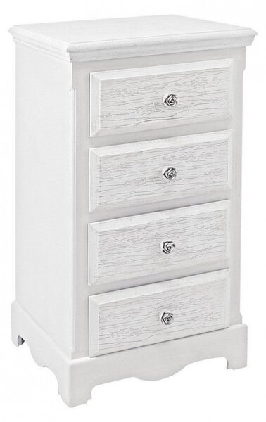Cassettiera Blanc 4 Cassetti L in Legno