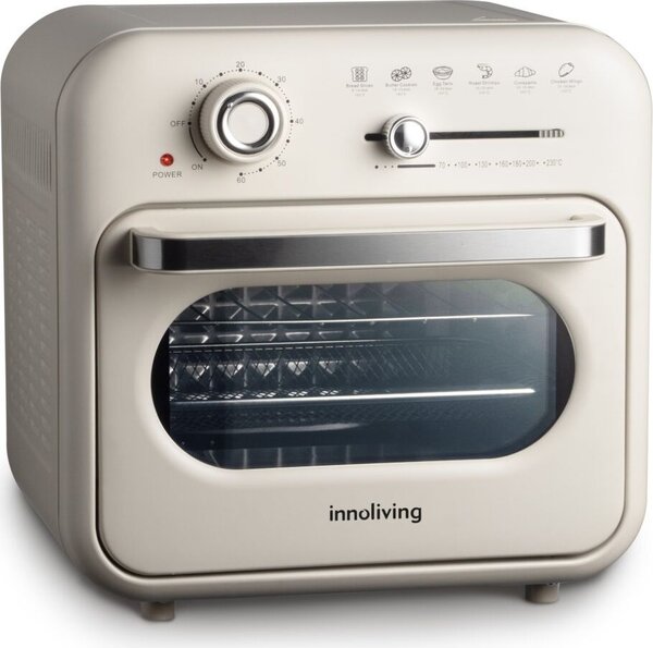 INNOLIVING OUTLET - Friggitrice ad Aria 16 Litri Potenza 1400W con Timer e Termostato Regolabile colore Beige - INN-893C