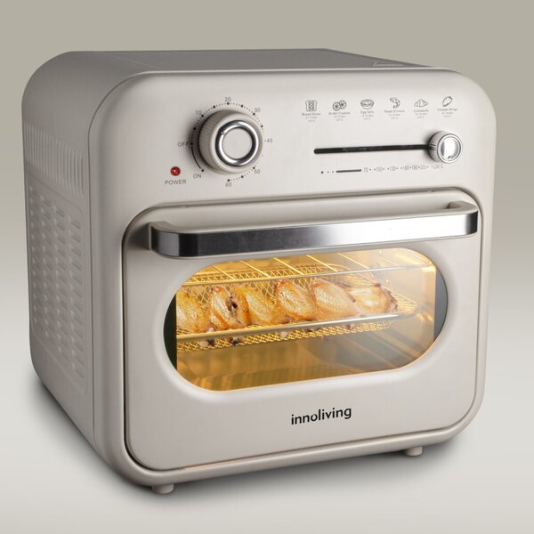 INNOLIVING OUTLET - Friggitrice ad Aria 16 Litri Potenza 1400W con Timer e Termostato Regolabile colore Beige - INN-893C