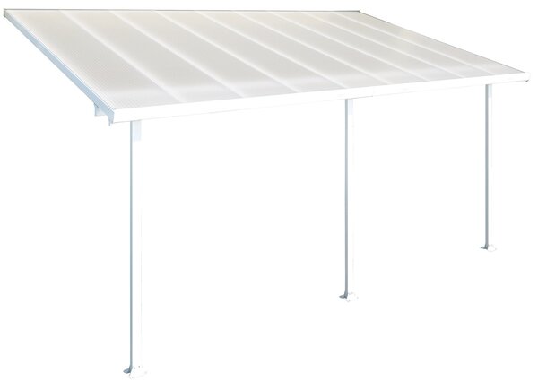Pergola da Giardino in Alluminio 3x5,46m Onduline Emilia Bianco/Bianco