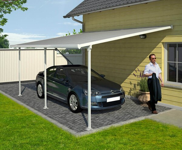 Pergola da Giardino in Alluminio 3x5,46m Onduline Emilia Bianco/Bianco