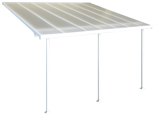 Pergola da Giardino in Alluminio 3x4,25m Onduline Emilia Bianco/Crystal