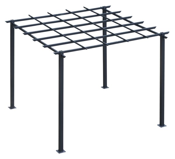 Pergola da Giardino 3x3m in Metallo Nero