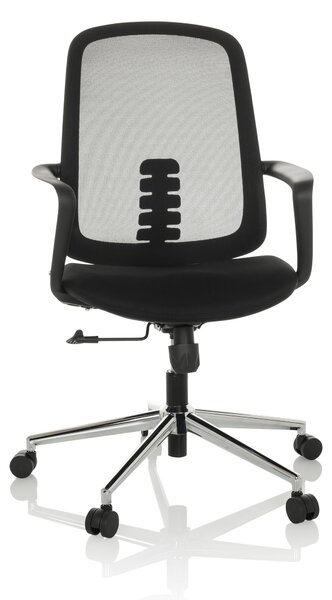 Sedia da ufficio SEDIOLO B, rivestita in tessuto/rete, colore nero, regolabile in altezza