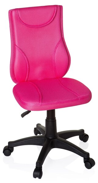 Sedia da scrivania per bambini KIDDY BASE, realizzata in tessuto a rete, colore rosa, con altezza regolabile