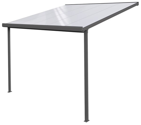 Pergola da Giardino 3,06x3,06m in Alluminio e Policarbonato Emilia-N21 Opalino Bianco