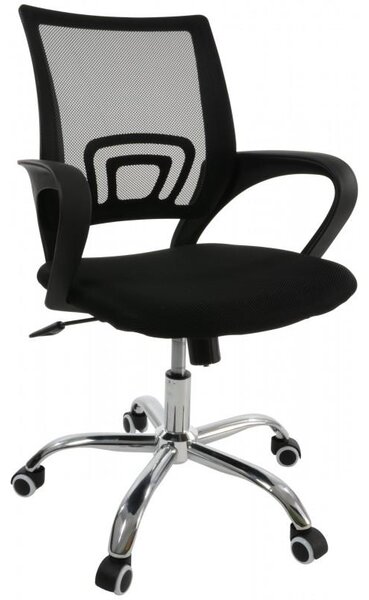 Sedia da ufficio Emma Schwarz - Sedia ergonomica per scrivania con schienale a rete - Sedia girevole regolabile in altezza, ideale per l'ufficio domestico