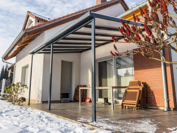 Pergola da Giardino 3,06x4,26m in Alluminio e Policarbonato Emilia-N21 Opalino Bianco