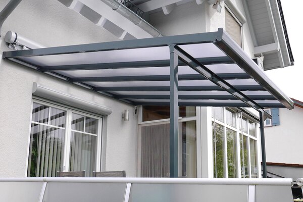 Pergola da Giardino 3,06x3,06m in Alluminio e Policarbonato Emilia-N21 Opalino Bianco