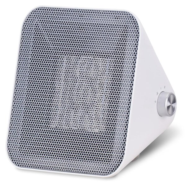 Stufa ventilata in Vetroceramica, 1500 W, bianca, con supporto in metallo