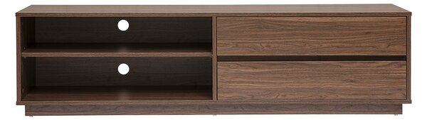 Mobile TV finitura legno scuro noce 2 cassetti L160 cm MADERO