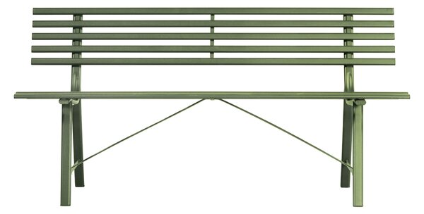 Panca da Giardino in Ferro 3 Posti 150x56x76cm Vorghini Gallipoli Verde Oliva