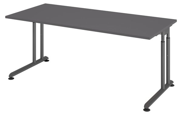 Scrivania bümö Serie Z - Decorazione: grafite, struttura: grafite, dimensioni: 180 x 80 cm