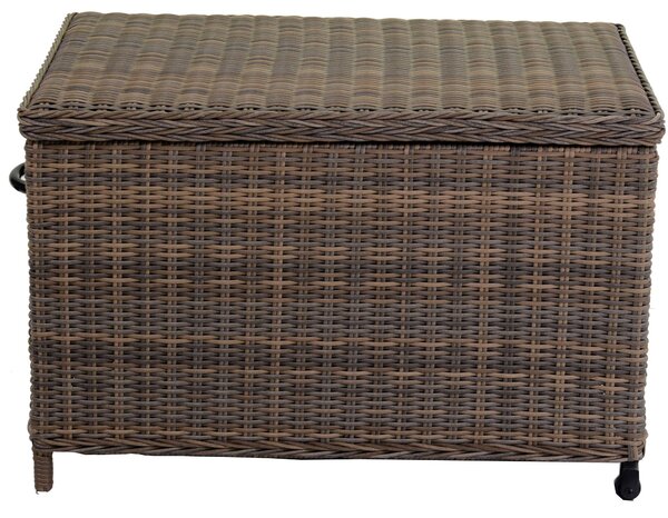 Baule da Esterno Rettangolare in Polyrattan Baltimora Grigio