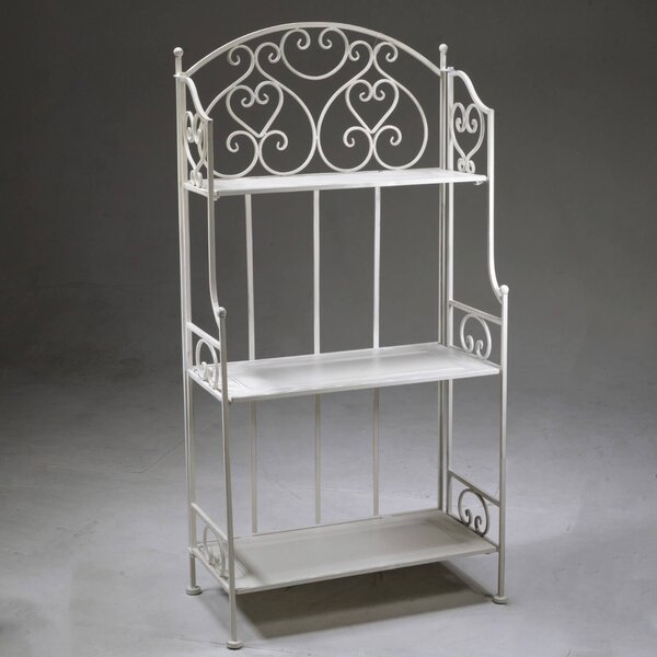 Scaffale per Piante in Ferro 3 Piani 60x30H120cm Portofino Bianco