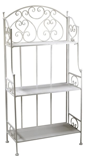 Scaffale per Piante in Ferro 3 Piani 60x30H120cm Portofino Bianco
