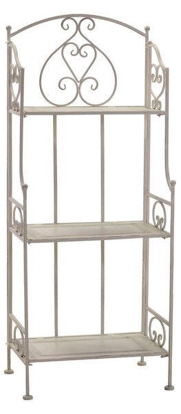 Scaffale per Piante in Metallo 3 Piani 48x30H120cm Portofino Bianco