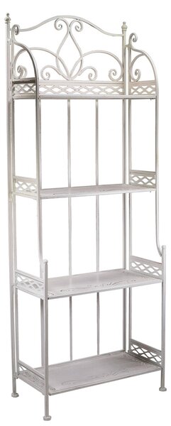 Scaffale per Piante in Metallo 4 Piani 59x31H164cm Aprilia Beige