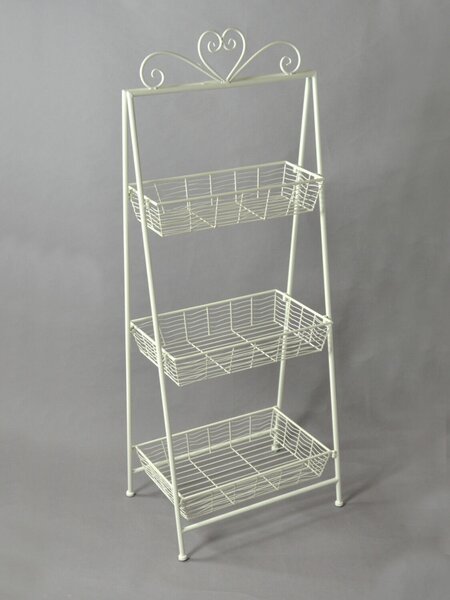 Scaffale per Piante in Ferro 3 Piani 50x36,5H126,5cm Piano