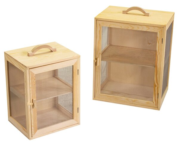 Set 2 Moscaiole in Legno di Balsa 50x30H42cm