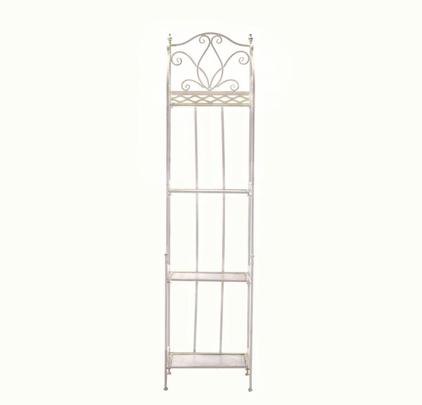 Scaffale per Piante in Metallo 4 piani 35x31H164cm Aprilia Beige