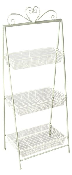 Scaffale per Piante in Ferro 3 Piani 50x36,5H126,5cm Piano