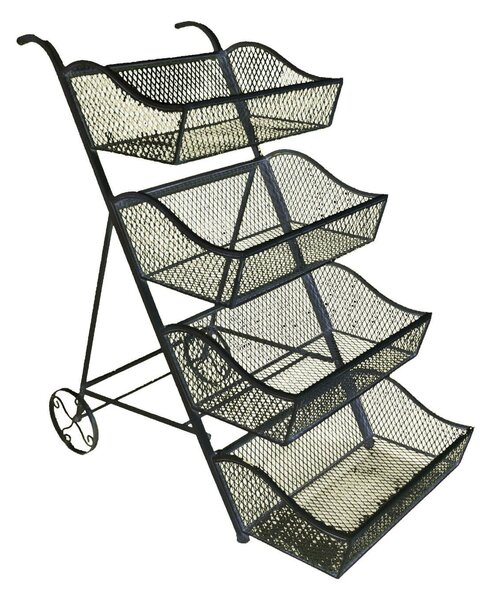 Scaffale Portapiante in Ferro 4 Piani 105x58H116cm