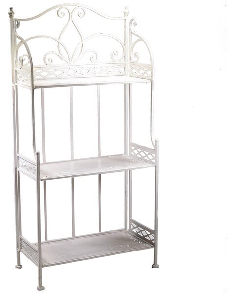Scaffale per Piante in Metallo 3 Piani 59x31H124cm Aprilia Beige