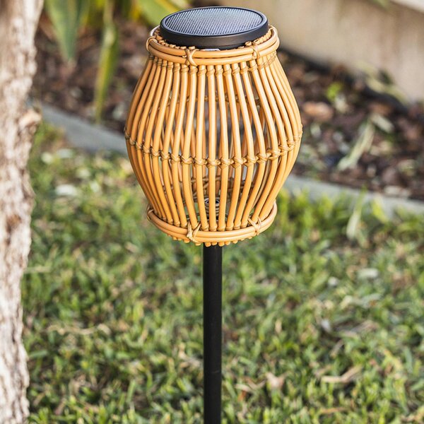 Lumisky Lampada LED con picchetto solare Silvina, marrone/nero, altezza 70 cm Silvina, Marrone / Ruggine, Metallo