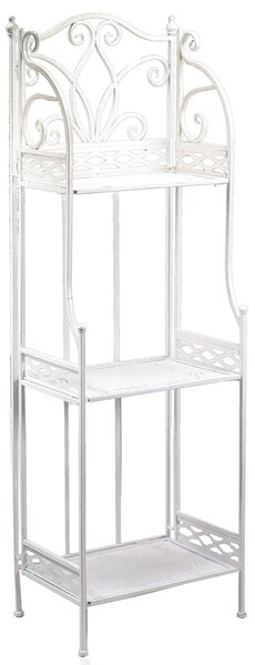 Scaffale per Piante in Metallo 3 Piani 35x31H124cm Aprilia Beige