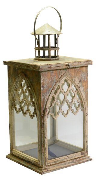 Lanterna da Giardino in Legno 34,5x34,5H75cm Quadro