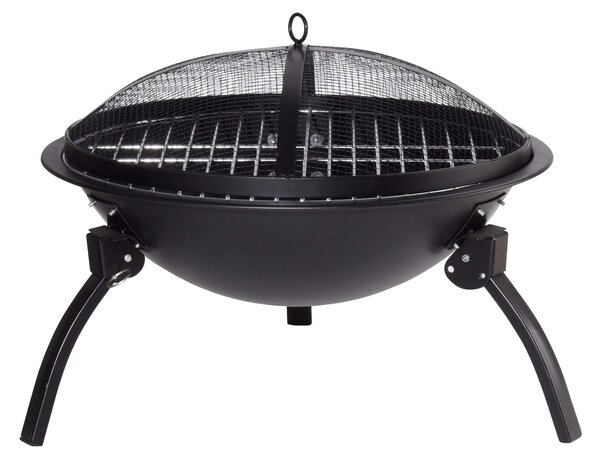 Stufa Braciere Grill a Legna o Carbone da Esterno Qlima FFGW4556 Nero