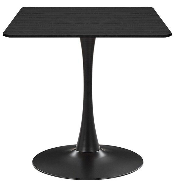 Tavolo quadrato TORI SLIM 70x70 cm | Elegante tavolo da cucina in legno nero e effetto "fumé" | Moderno tavolino da caffè in stile industriale, loft e scandinavo