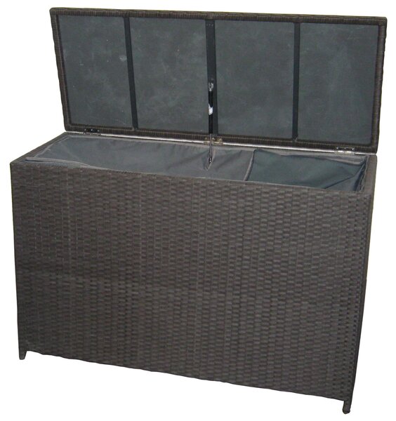 Baule Box Porta Cuscini da Esterno in Rattan Vorghini Marrone