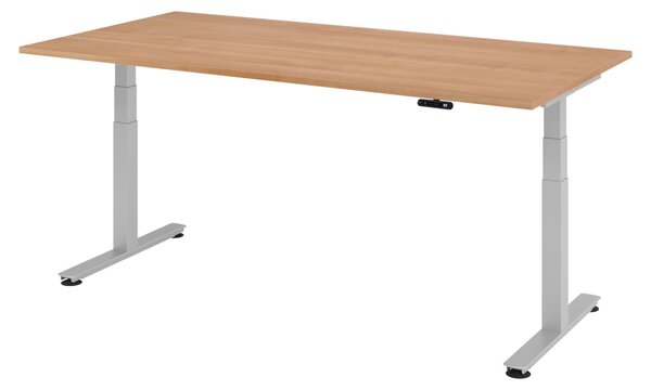 Scrivania elettrica bümö XDSM - Struttura: argento, finitura: noce, dimensioni: 200 x 100 cm