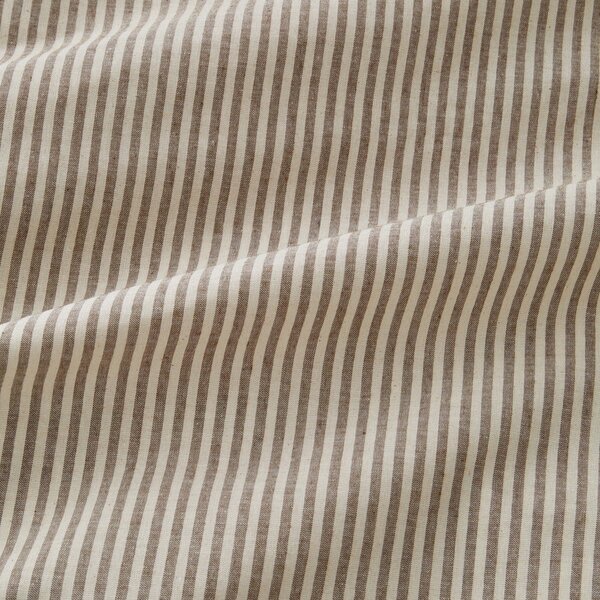 Set copripiumino e federa grigio tortora per letto matrimoniale 200x200 cm Cotton Rich Narrow Woven Stripe – Pineapple Elephant