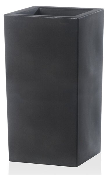 Vaso 40x40x80cm in Resina Tulli Schio Cubo Alto Essential 80 Antracite