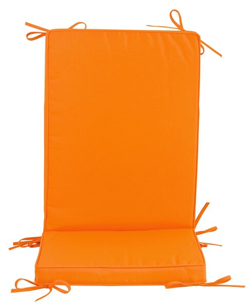 Cuscino con Schienale per Sedie da Giardino 93x41cm Bauer Box Arancione