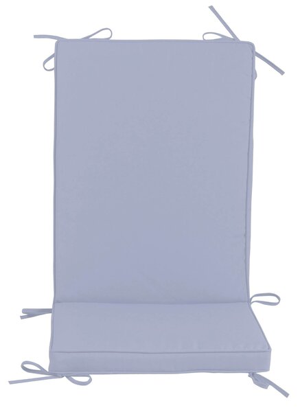 Cuscino con Schienale per Sedie da Giardino 93x41cm Bauer Box Grigio Perla