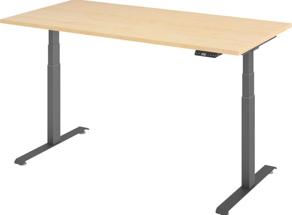 Scrivania elettrica Lite di bümö - Finitura: acero, dimensioni: 160 x 80 cm, struttura: grafite