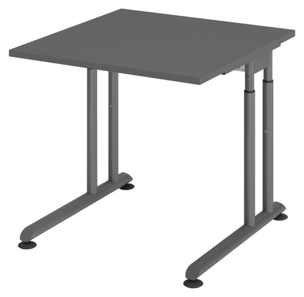 Bümö Scrivania Serie-Z - Dimensioni: 80 x 80 cm, Decorazione: grafite, Struttura: grafite