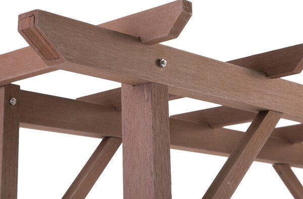 Pergolato Portapiante da Giardino per Piante Rampicanti in MDF Marrone 150x50x200 cm