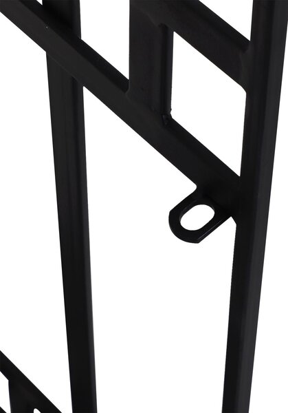 Scaffale da Giardino a 3 Ripiani in Acciaio Nero 61x29.5x120 cm