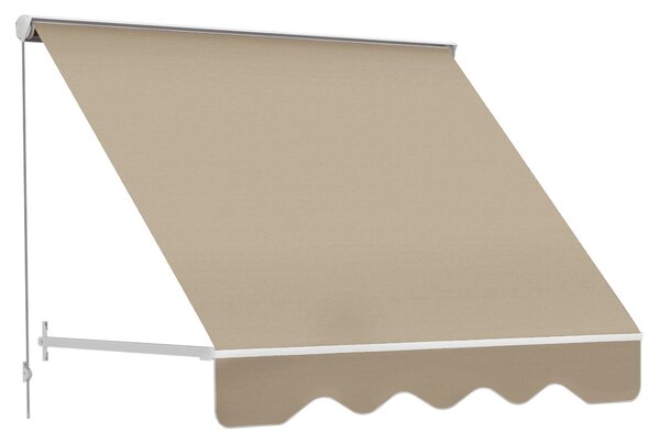 Tenda da Sole Avvolgibile a Parete a Caduta Impermeabile Beige 180x70 cm