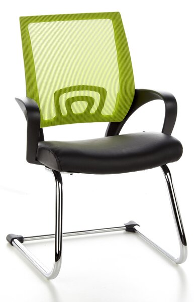 Sedia per conferenze/Sedia cantilever Visto Net V, nera/verde